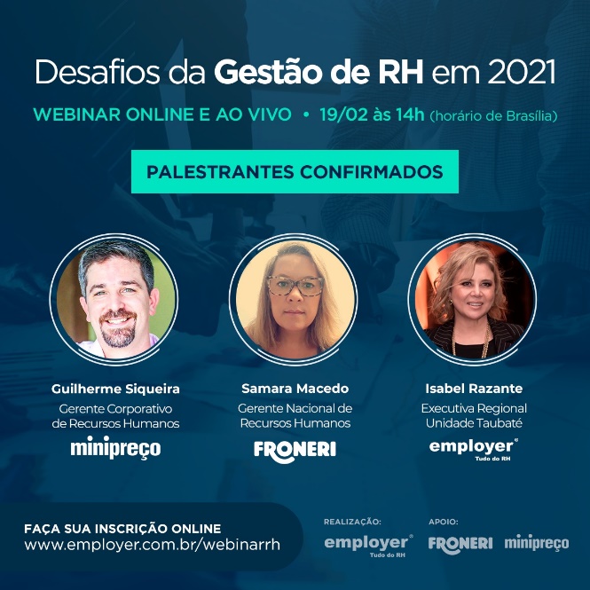 WEBINAR - Desafios da gestão de RH em 2021